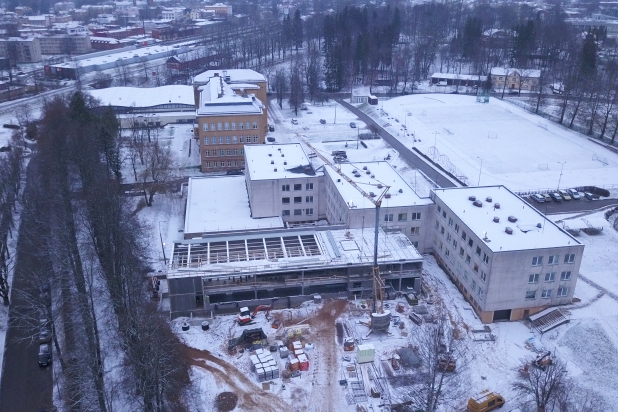 Cēsu pilsētas vidusskolas piebūves jaunbūve, L.Paegles ielā 1, Cēsīs